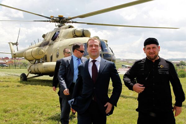 Prime Minister Medvedev Visits Chechnya - Sputnik International