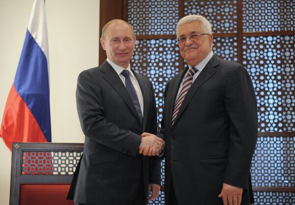 Vladimir Putin and Mahmoud Abbas - Sputnik International