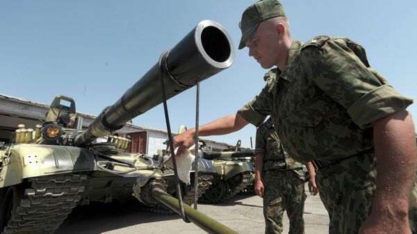 Russian forces on the territory of the 201st military base in Tajikistan. File photo - Sputnik International