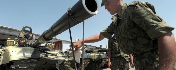 Russian forces on the territory of the 201st military base in Tajikistan. File photo Russian forces on the territory of the 201st military base in Tajikistan. File photo - Sputnik International