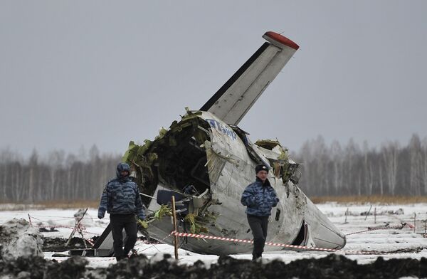 The crash site of the French-built ATR72 near Tyumen - Sputnik International