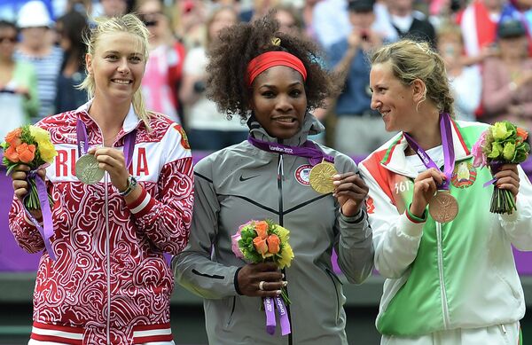 Maria Sharapova, Serena Williams and Victoria Azarenka - Sputnik International