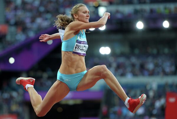 Rypakova took the title with a third-round jump of 14.98 meters, a season's best - Sputnik International
