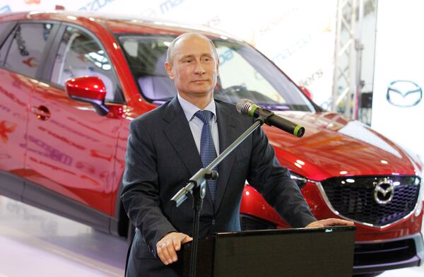 Vladimir Putin has attended the opening ceremony for a Russian-Japanese car assembly plant in Vladivostok - Sputnik International