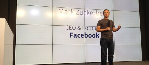 The CEO of Facebook, Mark Zuckerberg, during a session regarding Facebook new features. - Sputnik International