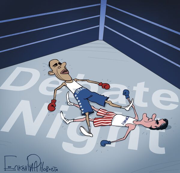 Obama, Romney Square off in First Debate  - Sputnik International