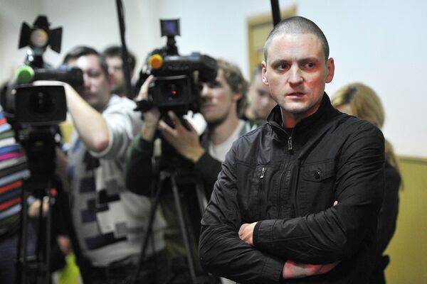Udaltsov arrived at the offices of the Investigative Committee in Moscow on Friday morning, where it is expected he will be charged with plotting “mass disorder,” - Sputnik International