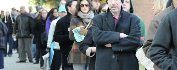 Some US voters waited for hours to cast their ballots due to long lines and defective voting machines at polling stations. Some US voters waited for hours to cast their ballots due to long lines and defective voting machines at polling stations. - Sputnik International