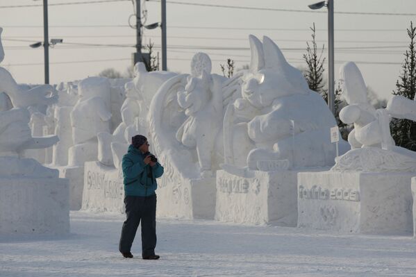 World Snow Sculpture Competition in Novosibirsk - Sputnik International