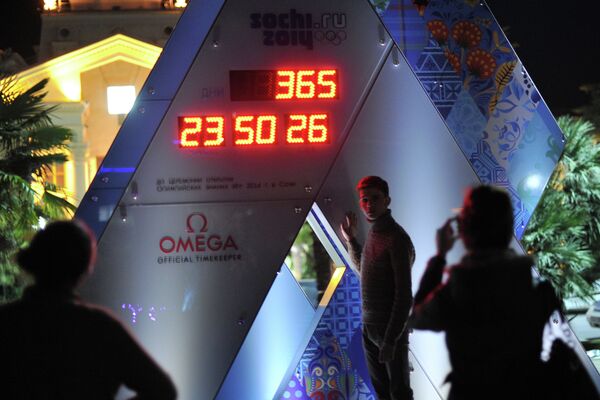 Russia Starts Sochi 2014 Countdown Clocks - Sputnik International