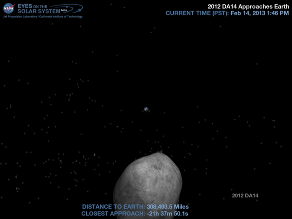 Asteroid 2012 DA14's current distance from Earth - Sputnik International