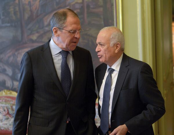 Russian Foreign Minister Sergei Lavrov and Arab League Secretary General Nabil Elaraby - Sputnik International
