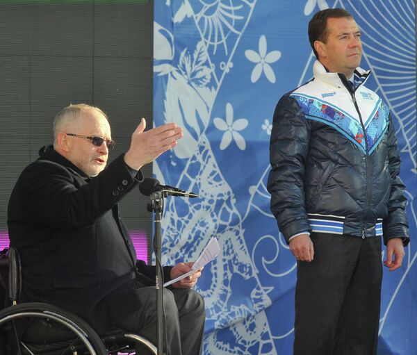 President of the International Paralympic Committee Philip Craven and russian Prime Minister Dmitry Medvedev - Sputnik International