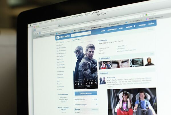 Tom Cruise opened an account on Russia’s most popular social networking site VKontakte - Sputnik International