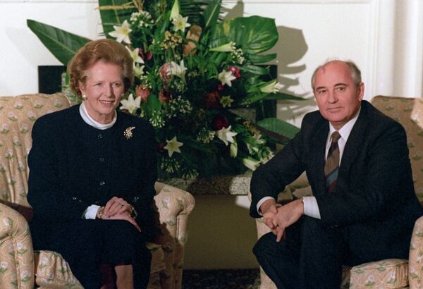 Margaret Thatcher and Mikhail Gorbachev. Archive - Sputnik International