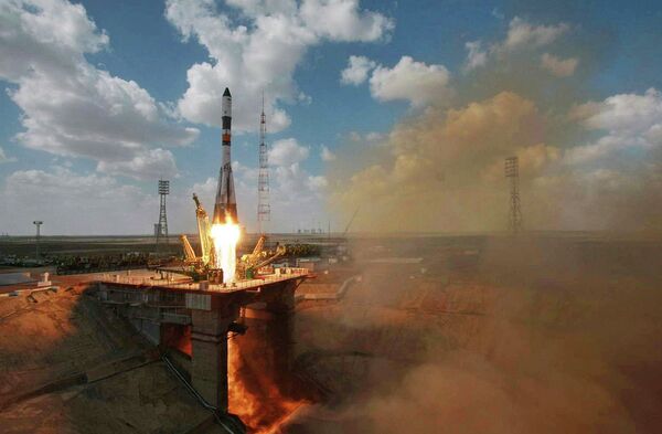 Launch of the Progress M-19M space freighter from the Baikonur space center in Kazakhstan - Sputnik International