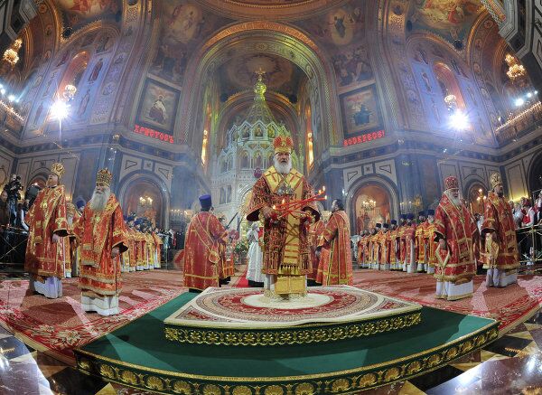 Easter Service in Moscow's Christ the Savior Cathedral - Sputnik International