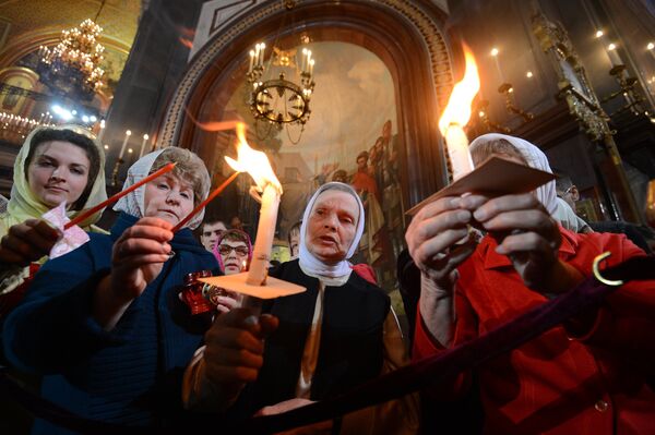 Easter Service in Moscow's Christ the Savior Cathedral - Sputnik International