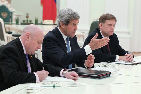Washington Shares Moscow’s Stance on Syria - Kerry - Sputnik International
