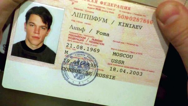 Matt Damon’s forged Russian passport in “The Bourne Supremacy.” - Sputnik International