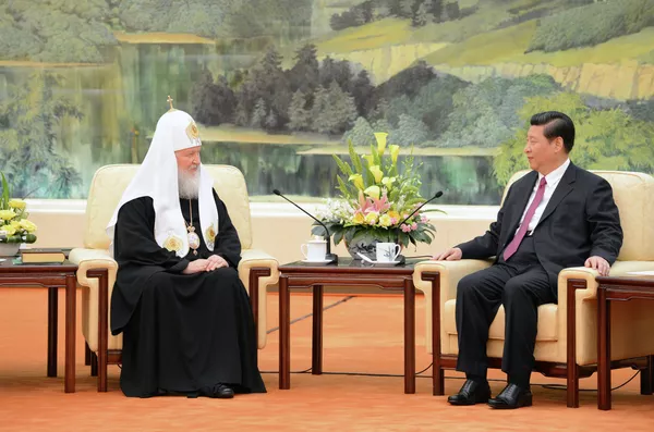 The head of the Russian Orthodox Church, Patriarch Kirill with the Chinese President Xi Jinping - Sputnik International