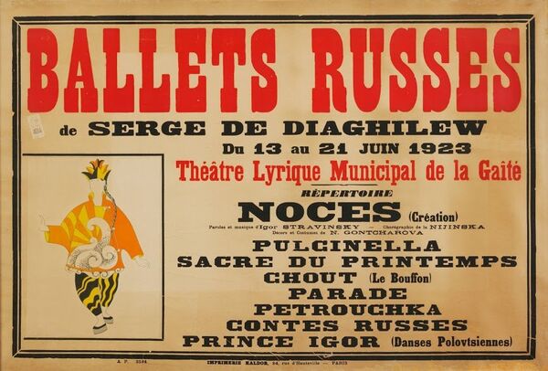 A poster advertising a 1923 performance of the Ballets Russes, created by Sergei Diaghilev - Sputnik International