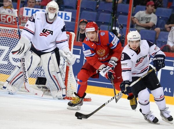 Russia Hammered by US in Hockey Worlds Quarters - Sputnik International