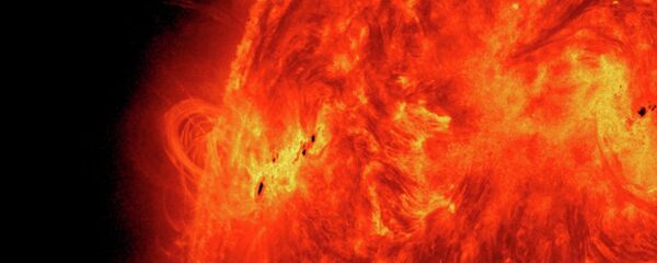 A massive solar flare erupts on May 15, 2013 as the Sun ramps up to peak solar activity. A massive solar flare erupts on May 15, 2013 as the Sun ramps up to peak solar activity. - Sputnik International