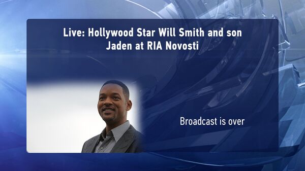 Live: Hollywood Star Will Smith and son Jaden at RIA Novosti - Sputnik International