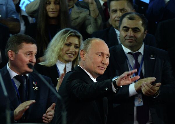 Russian President Vladimir Putin during the founding congress of the People’s Front - Sputnik International