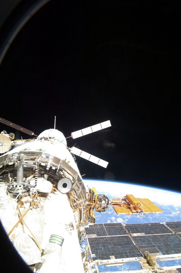 An ATV spacecraft docked with the ISS (File photo) - Sputnik International