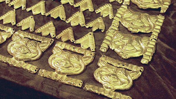 Jewelry found in the burial mound of the first “Golden Man” in 1970 - Sputnik International