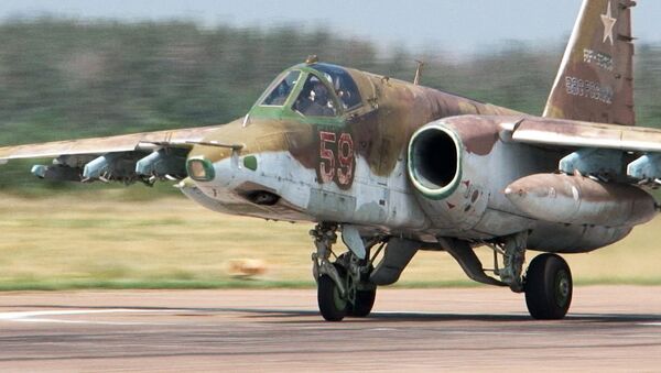 How Su-25 and Mi-28N aircraft played Aviadarts - Sputnik International