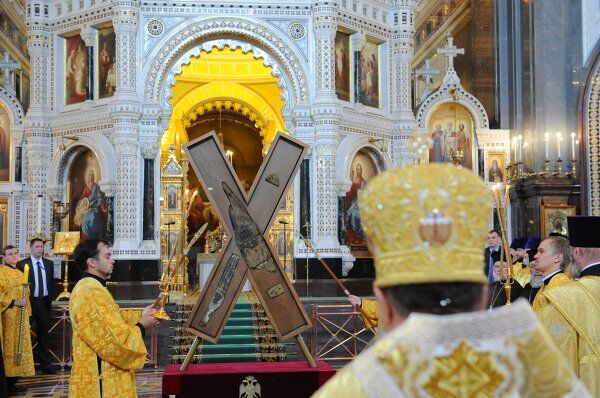 The Cross of St Andrew the Apostle in the Cathedral of Christ the Savior - Sputnik International