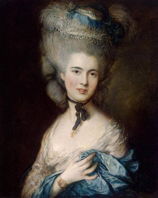 Portrait of a Lady in Blue by Thomas Gainsborough - Sputnik International