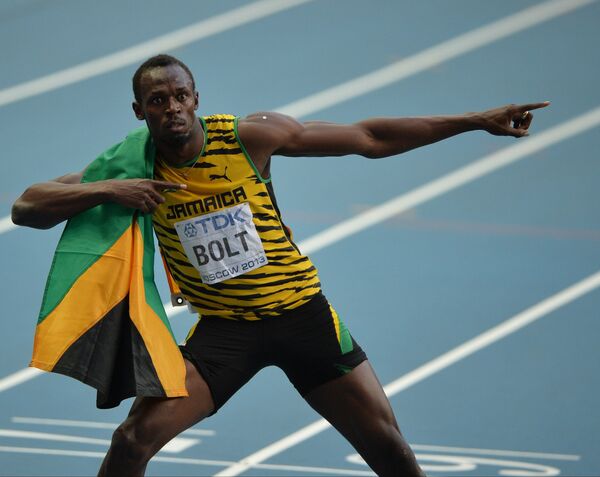 Bolt Wins Third Straight World 200m Gold - Sputnik International