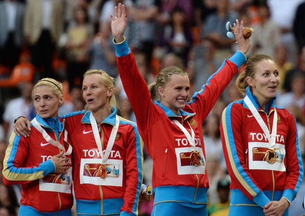 Russia's 4x400m relay team - Sputnik International