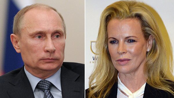 Russian President Vladimir Putin and US actress Kim Basinger - Sputnik International