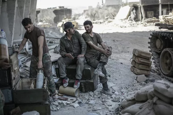 Syrian Soldiers Prepare for Western Strike Syrian Soldiers Prepare for Western Strike - Sputnik International