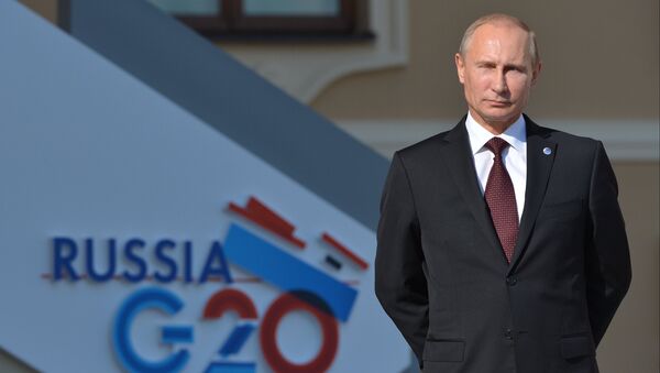 Церемония встречи В. Путиным участников саммита Группы двадцати - Sputnik International