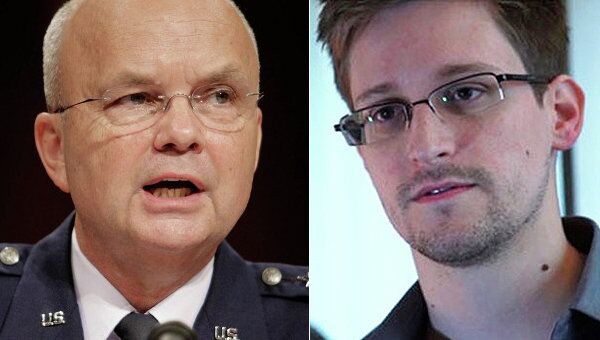 Former head of the US National Security Agency (NSA) and Central Intelligence Agency (CIA), Gen. Michael Hayden, and US intelligence leaker Edward Snowden - Sputnik International