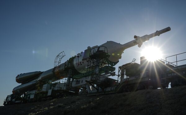 Russia's Soyuz Rocket on Launch Pad for ISS Mission. (Archive) - Sputnik International