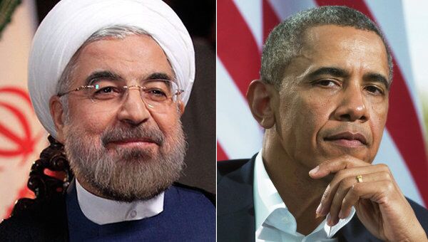 Iranian President Hassan Rouhani and US President Barack Obama - Sputnik International