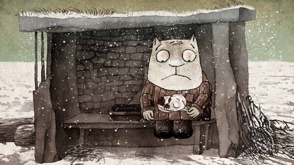 The main character meets a small happy dog who convinces him to stay where he belongs. The main character meets a small happy dog who convinces him to stay where he belongs. - Sputnik International