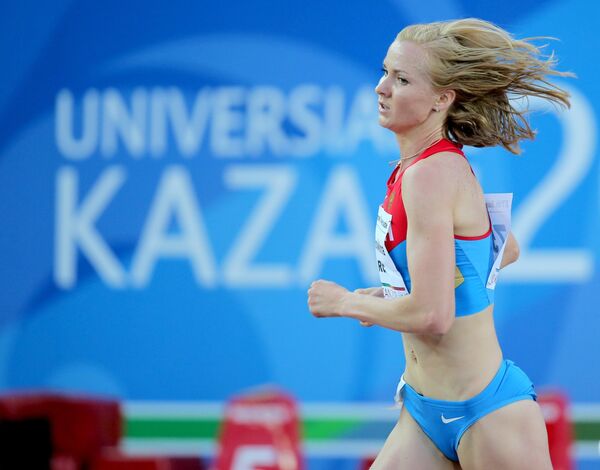 Olga Golovkina at World University Games in Kazan July 11, 2013 - Sputnik International