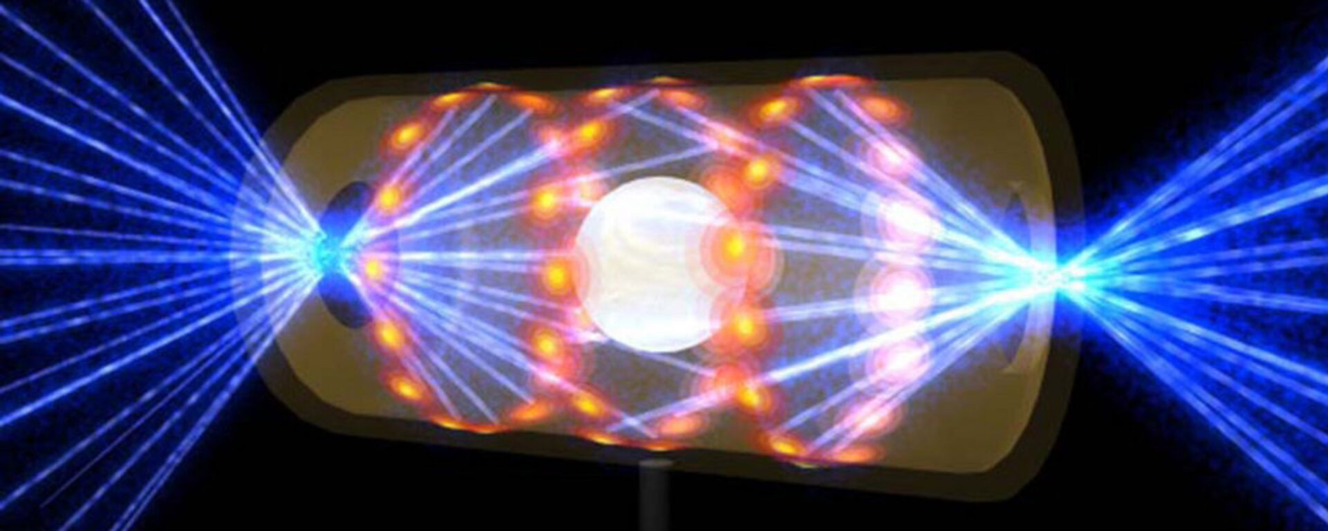 An artist’s rendition of lasers being shot into a capsule to create nuclear fusion, which is often referred to as the “holy grail” of energy production. - Sputnik International, 1920, 19.08.2023