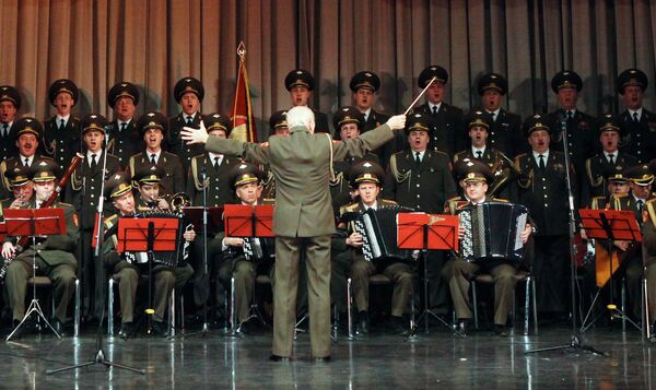 Russian Army Choir Shoots for Eurovision - Sputnik International