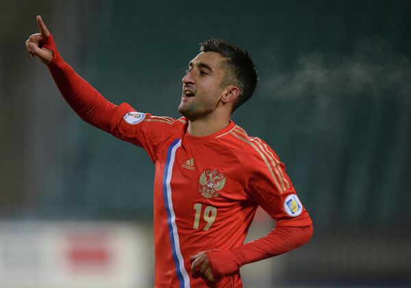 Russia's Alexander Samedov celebrates after scoring against Luxembourg during their 2014 World Cup qualifying match at Josy Barthel stadium in Luxembourg - Sputnik International