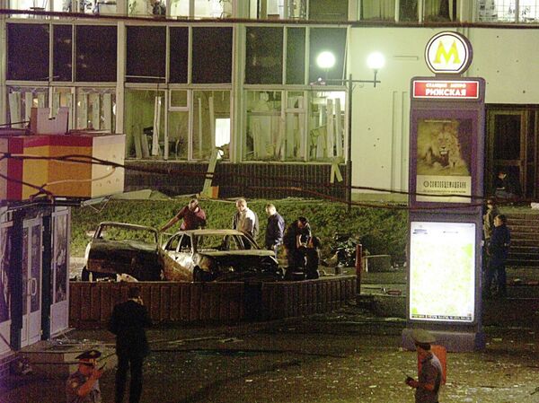 The site of the August 2004 terrorist attack near Moscow's Rizhskaya metro station. The site of the August 2004 terrorist attack near Moscow's Rizhskaya metro station. - Sputnik International