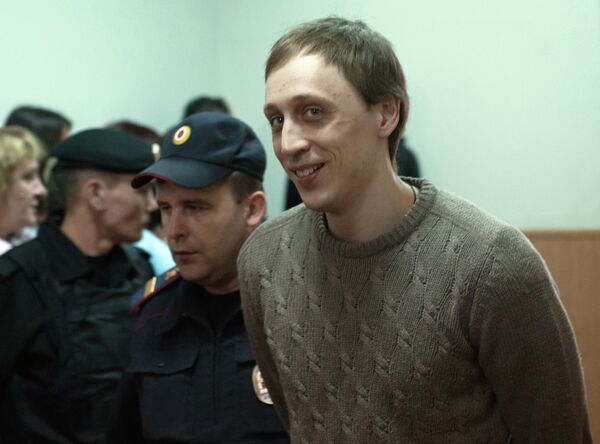 Pavel Dmitrichenko in court on Oct. 29, 2013 - Sputnik International
